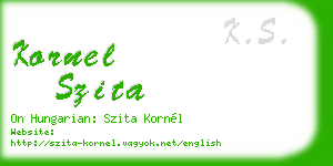 kornel szita business card